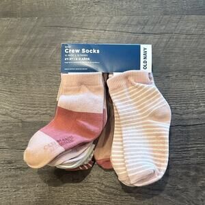 Old Navy 2T-3T Girl's Neutral Crew Socks